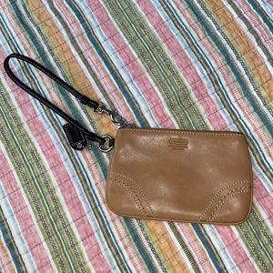 Coach Tan wristlet
